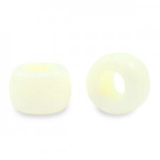 Acrylic beads rondelle 9mm Creamy white